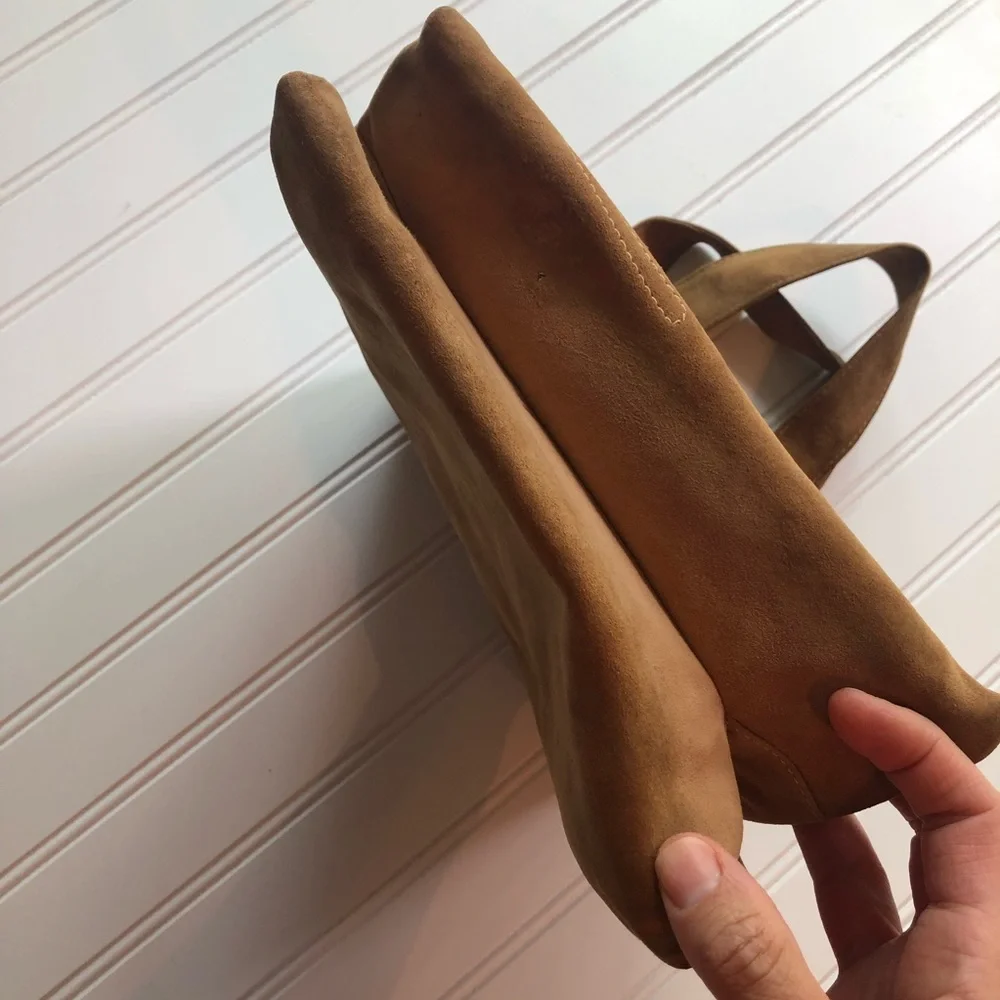 Vintage Suede Leather Flap Shoulder Purse BOHO